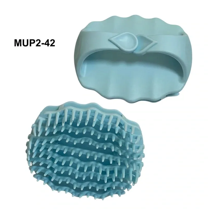 Azal Brosse Massante Rectangulaire pour Cuir Chevelu Bleu