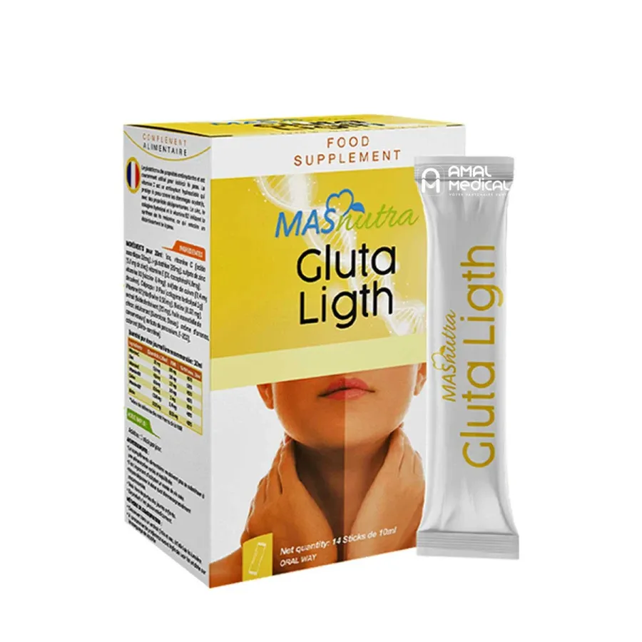 Gluta Light Eclaircissant & Anti-âge - 14 bâtonnets de 10ml