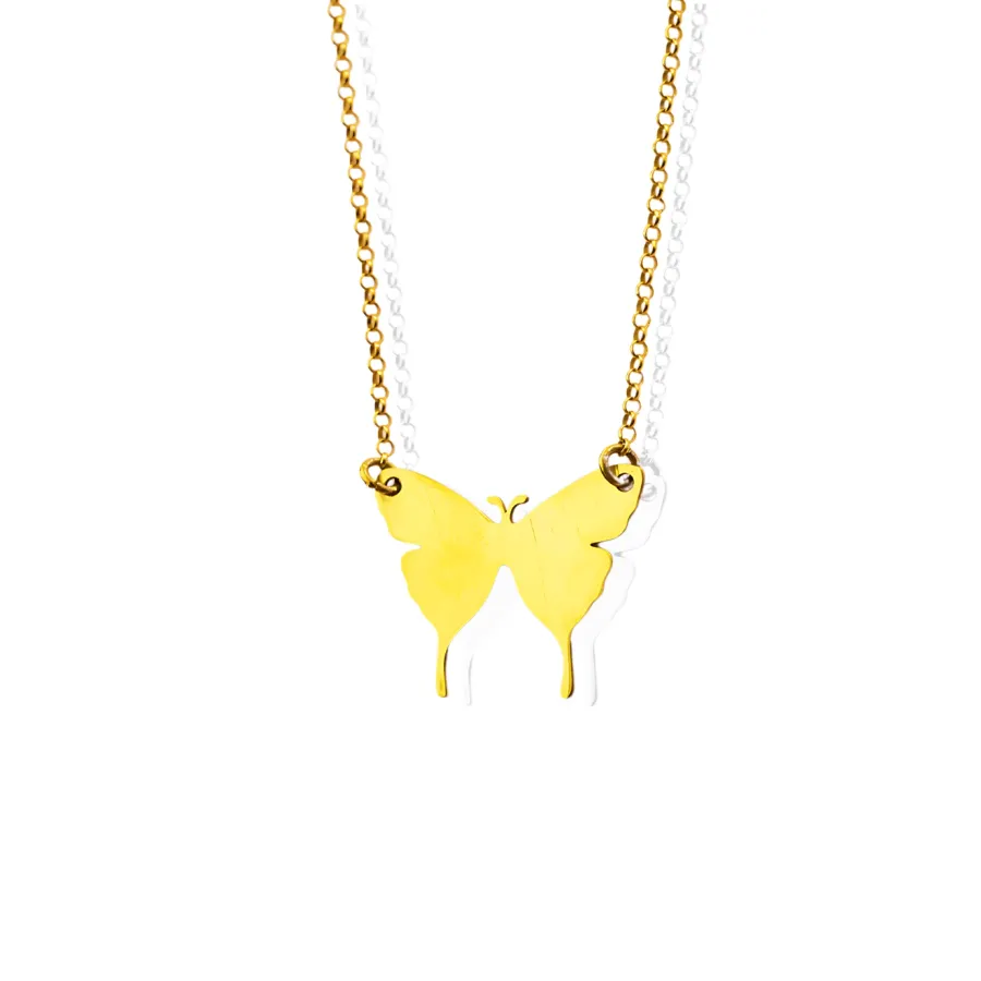 Collier Éclat de Papillon Doré
