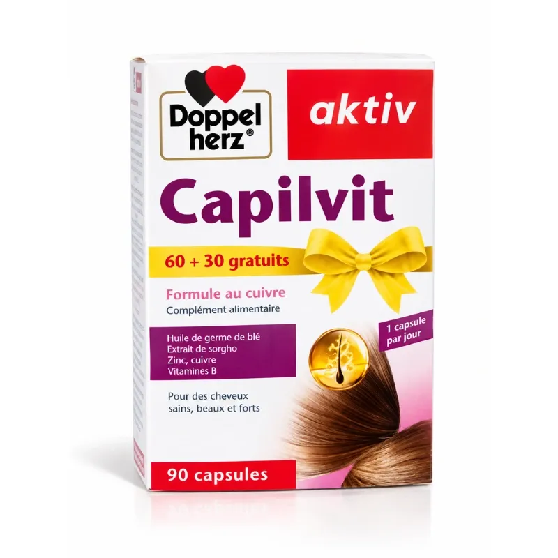AKTIV Capilvit 90 Capsules (60 Capsules + 30 Capsules Gratuit)