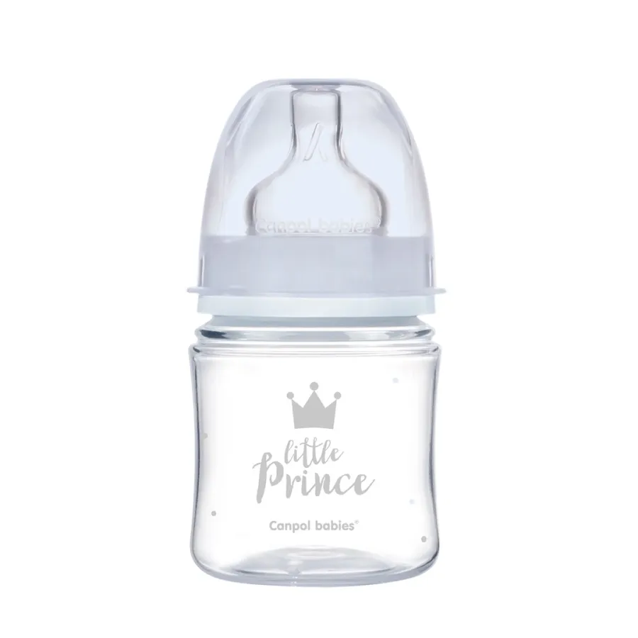 CANPOL Babies Biberon Anti Colique Col Large Royal 120ml Royal Baby – Bleu – 35/233