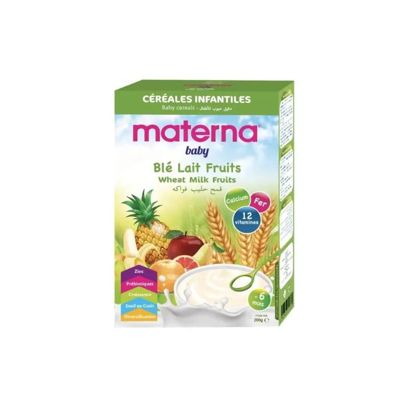 Materna Farine Blé Lait 5 Fruits 200 g