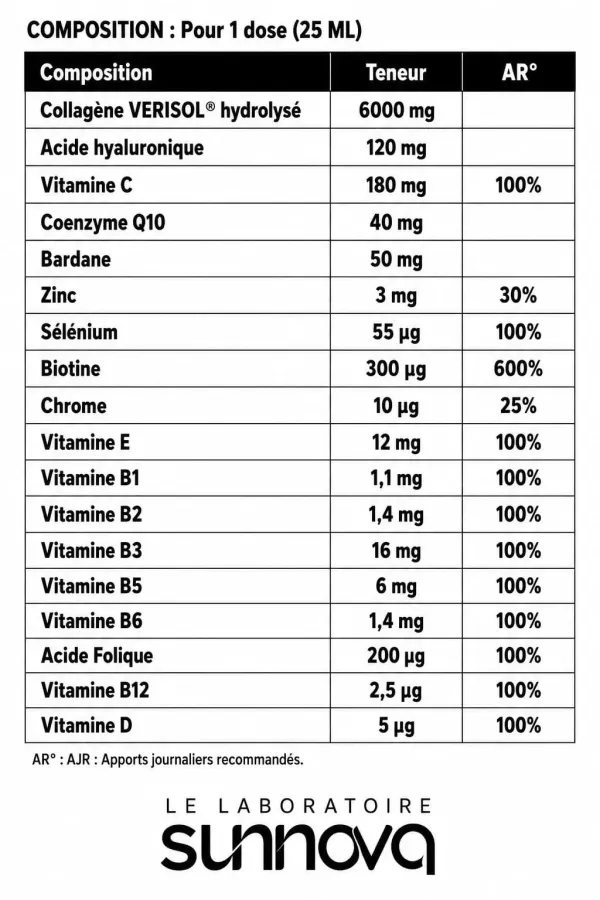 Sunnova Collagen Skin 6000 mg 10 Shots