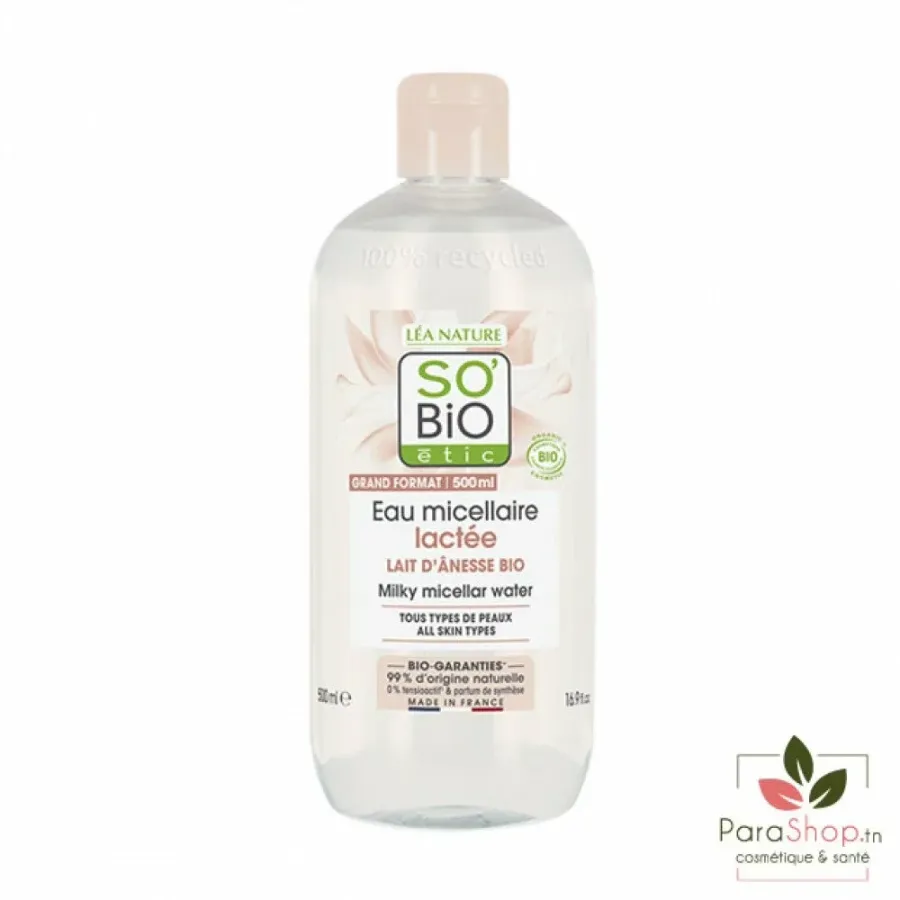 SO BiO Eau Micellaire Lactee 500ML