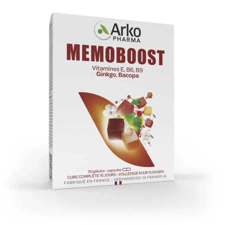 Arkopharma MEMOBOOST Ginkgo Bacopa 30 Capsules