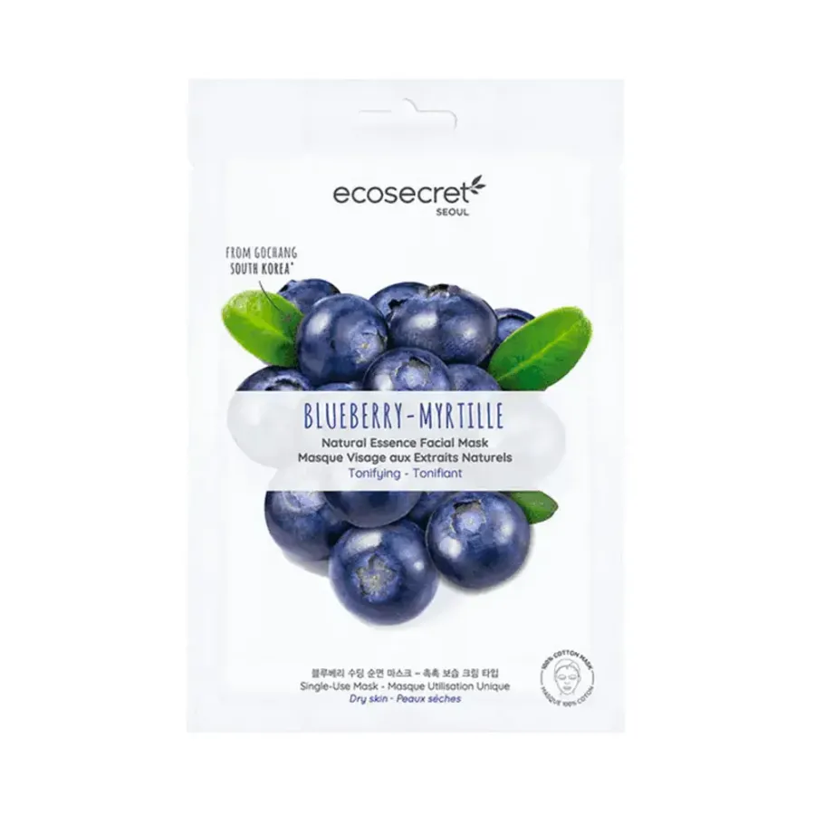 Eco Secret Masque à La Myrtille Visage Peaux Seches 20ml